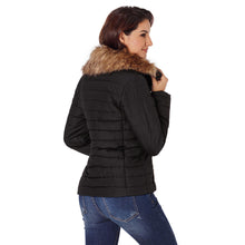 Load image into Gallery viewer, Faux Fur Collar Long-sleeved Cotton Jacket Women - Secret Apparel
