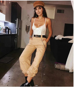 Cuffed Cargo Pants - Secret Apparel