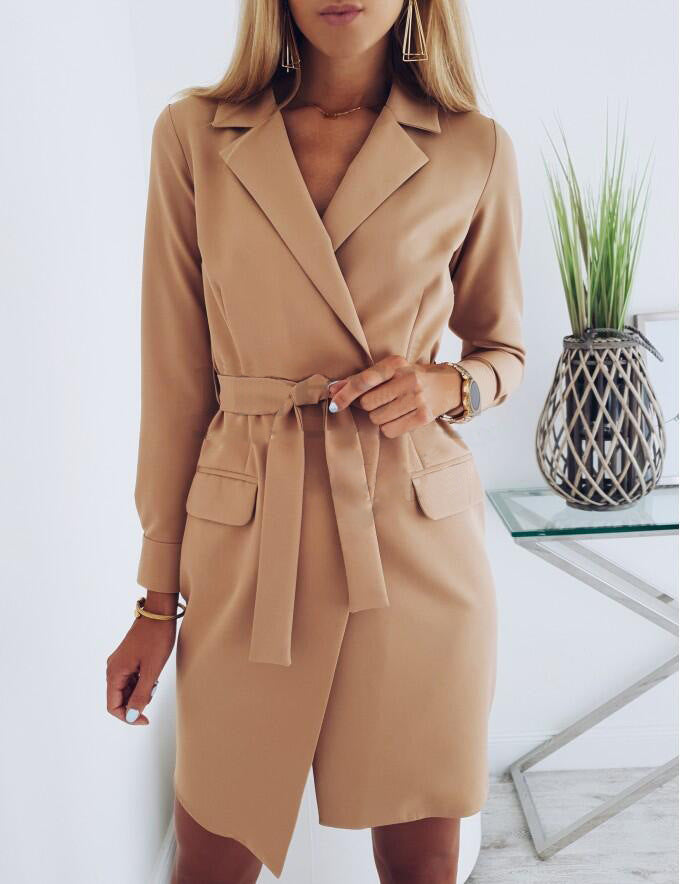 Slim Fit Coat Dress - Secret Apparel