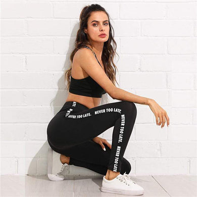 Black Slim Workout Leggings - Secret Apparel