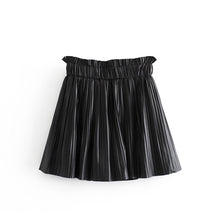 Load image into Gallery viewer, Pleated PU leather skirt - Secret Apparel
