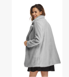 Faux Fur Coat Long Sleeve - Secret Apparel