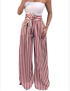 Striped Loose Pants - Secret Apparel