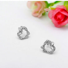 Load image into Gallery viewer, Gold Heart Stud Earrings - Secret Apparel
