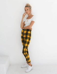 High Waist Check Pants - Secret Apparel