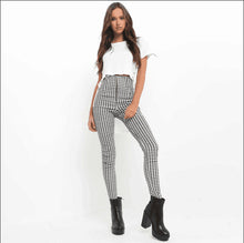 Load image into Gallery viewer, High Waist Check Pants - Secret Apparel
