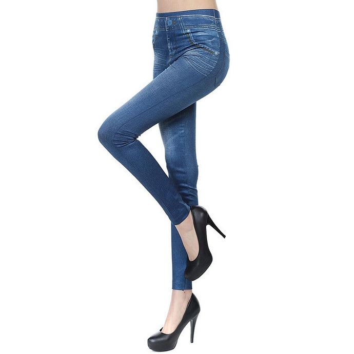 High Waist Slim Denim Pants - Secret Apparel