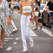 Load image into Gallery viewer, White High Waist Joggers - Secret Apparel
