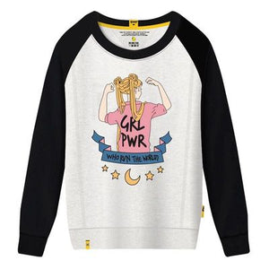 Round Neck Girl Power Sweatshirt - Secret Apparel