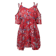 Load image into Gallery viewer, V-Neck Ruffled Chiffon Dress - Secret Apparel
