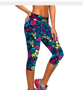 Printed Stretchable Cropped Pants - Secret Apparel