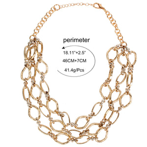 Metallic Chain Golden Necklace - Secret Apparel