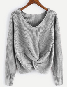 Knitted Wraped Sweater - Secret Apparel