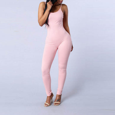 Slim Strapped Jumpsuit - Secret Apparel