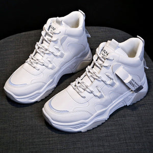 Women White Ankle Trainers - Secret Apparel