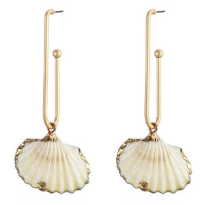 Large Seashell Designed Earrings - Secret Apparel