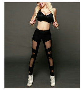 Mesh Black Leggings - Secret Apparel