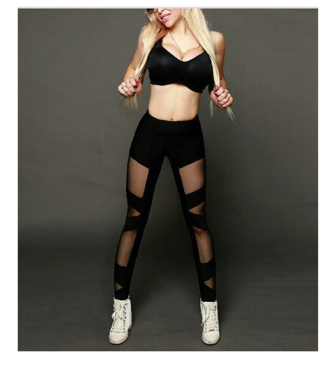 Mesh Black Leggings - Secret Apparel