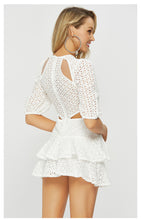 Load image into Gallery viewer, Lace Puff Sleeve Ruffle Dress - Secret Apparel
