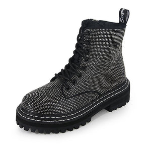 Women Lace Up Ankle Boots - Secret Apparel