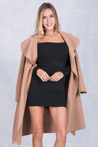 Beige Midi Overcoat - Secret Apparel