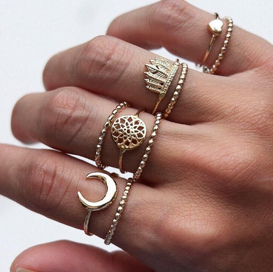 9Pcs Women Ring Set - Secret Apparel