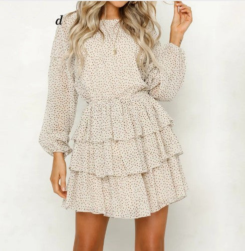 Tiered Polka Dot Short Dress - Secret Apparel