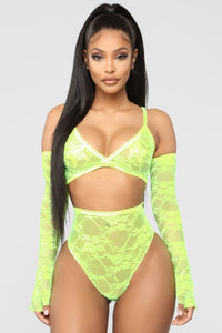 Fluorescent Lingerie Set - Secret Apparel