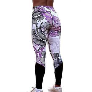 Print stitching fitness yoga pants - Secret Apparel