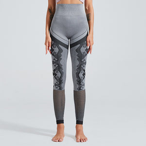 Camouflage Hollow Fitness Leggings - Secret Apparel