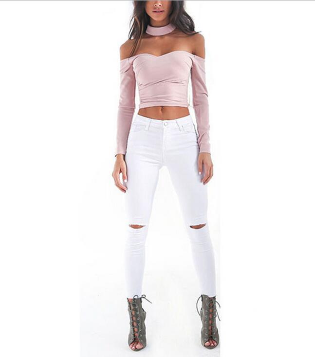 Ripped High Waist Jeans Pants - Secret Apparel