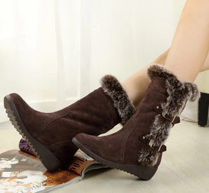 Faux Fur Snow Boots - Secret Apparel