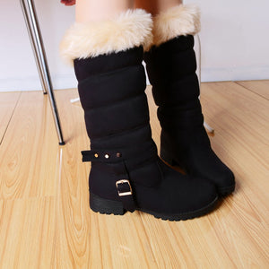 Round Toe Snow Boots - Secret Apparel