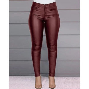 PU Leather Skinny Pants - Secret Apparel