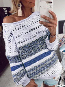 Printed Round Neck Sweater - Secret Apparel