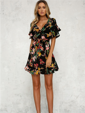 Load image into Gallery viewer, Printed V-Neck Floral Dress - Secret Apparel
