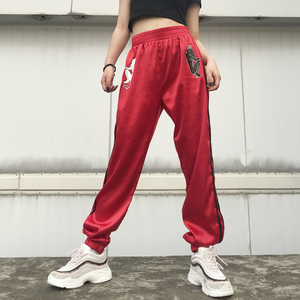 Demon print satin joggers - Secret Apparel