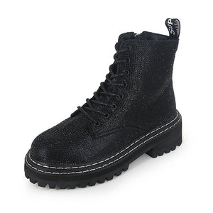 Women Lace Up Ankle Boots - Secret Apparel