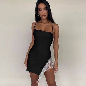 Spaghetti Strap Bling Dress - Secret Apparel