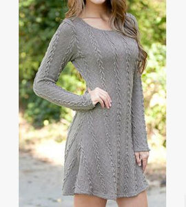 Long Sleeves Loose Knitted Sweater - Secret Apparel