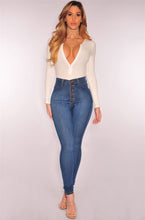 Load image into Gallery viewer, High Waist Buttoned Jeans - Secret Apparel
