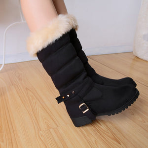 Round Toe Snow Boots - Secret Apparel