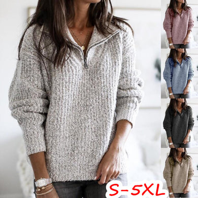 Plus Size Pullover Sweater - Secret Apparel