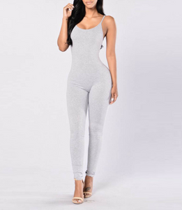 Slim Strapped Jumpsuit - Secret Apparel