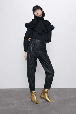 Black PU Leather Pants - Secret Apparel