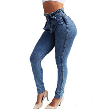 Load image into Gallery viewer, Paper Bag Waist Jeans - Secret Apparel
