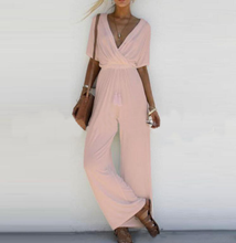 Load image into Gallery viewer, V-Neck Wide Legs Jumpsuit - Secret Apparel
