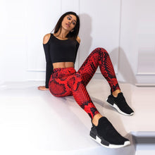 Load image into Gallery viewer, Snake Print Fitness Leggings - Secret Apparel
