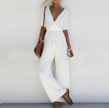 Load image into Gallery viewer, V-Neck Wide Legs Jumpsuit - Secret Apparel
