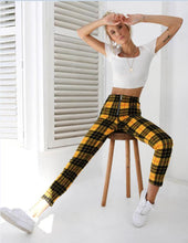 Load image into Gallery viewer, High Waist Check Pants - Secret Apparel
